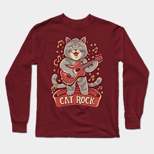 meow, rock, and guitar Long Sleeve T-Shirt